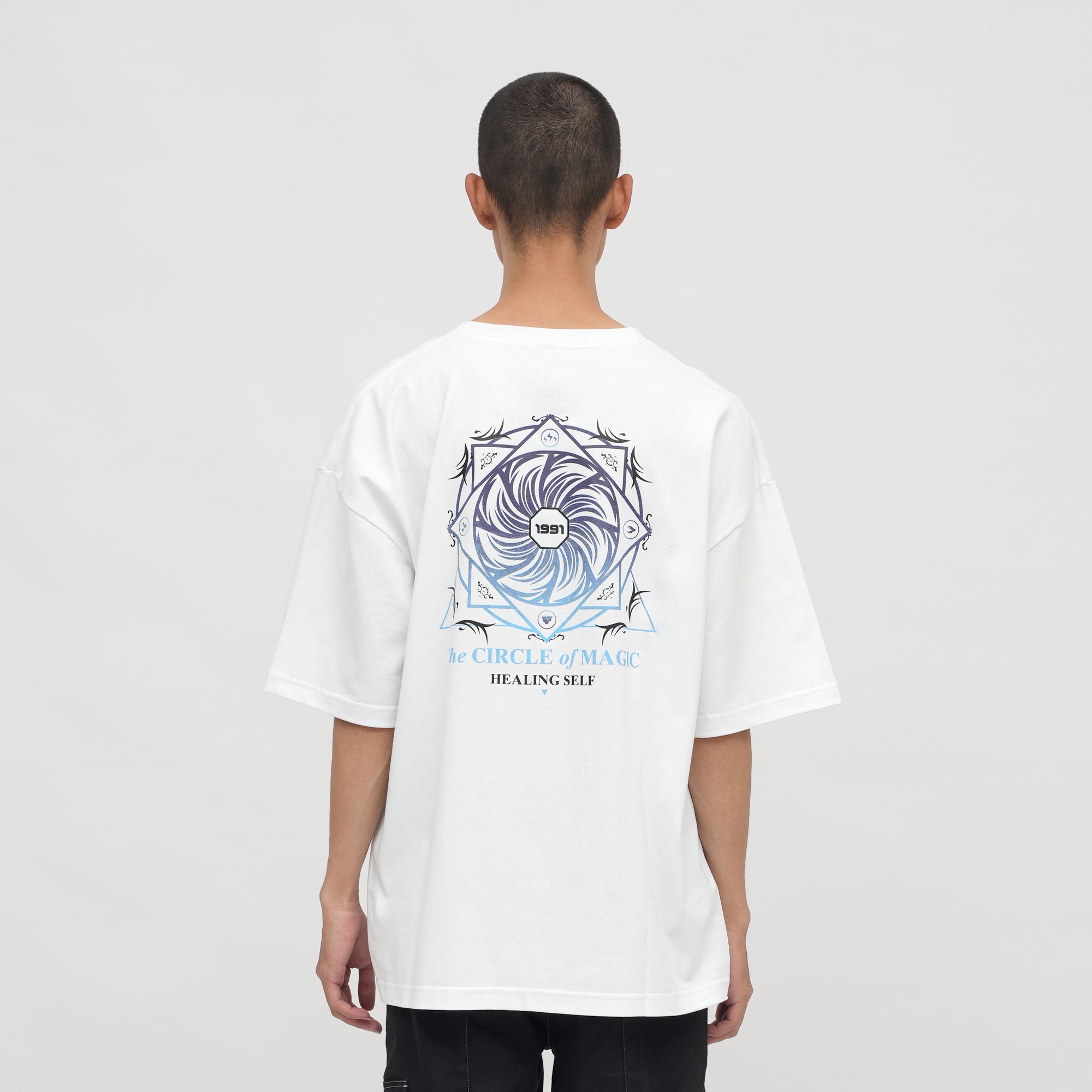 Roughneck OT125 Circle Of Magic Oversize White Tshirt