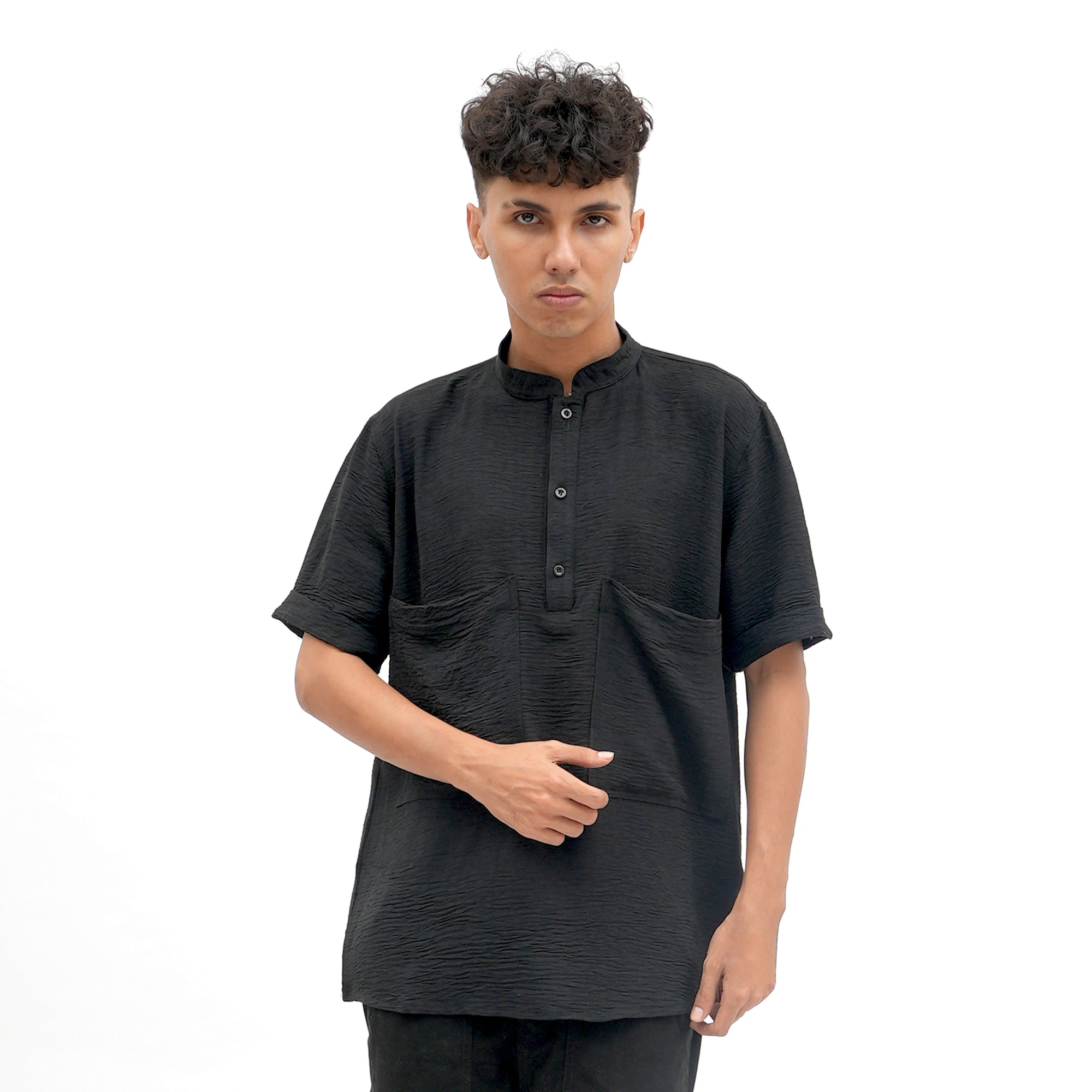 Roughneck KS204 Black Sulama Oversize Koko Shirt