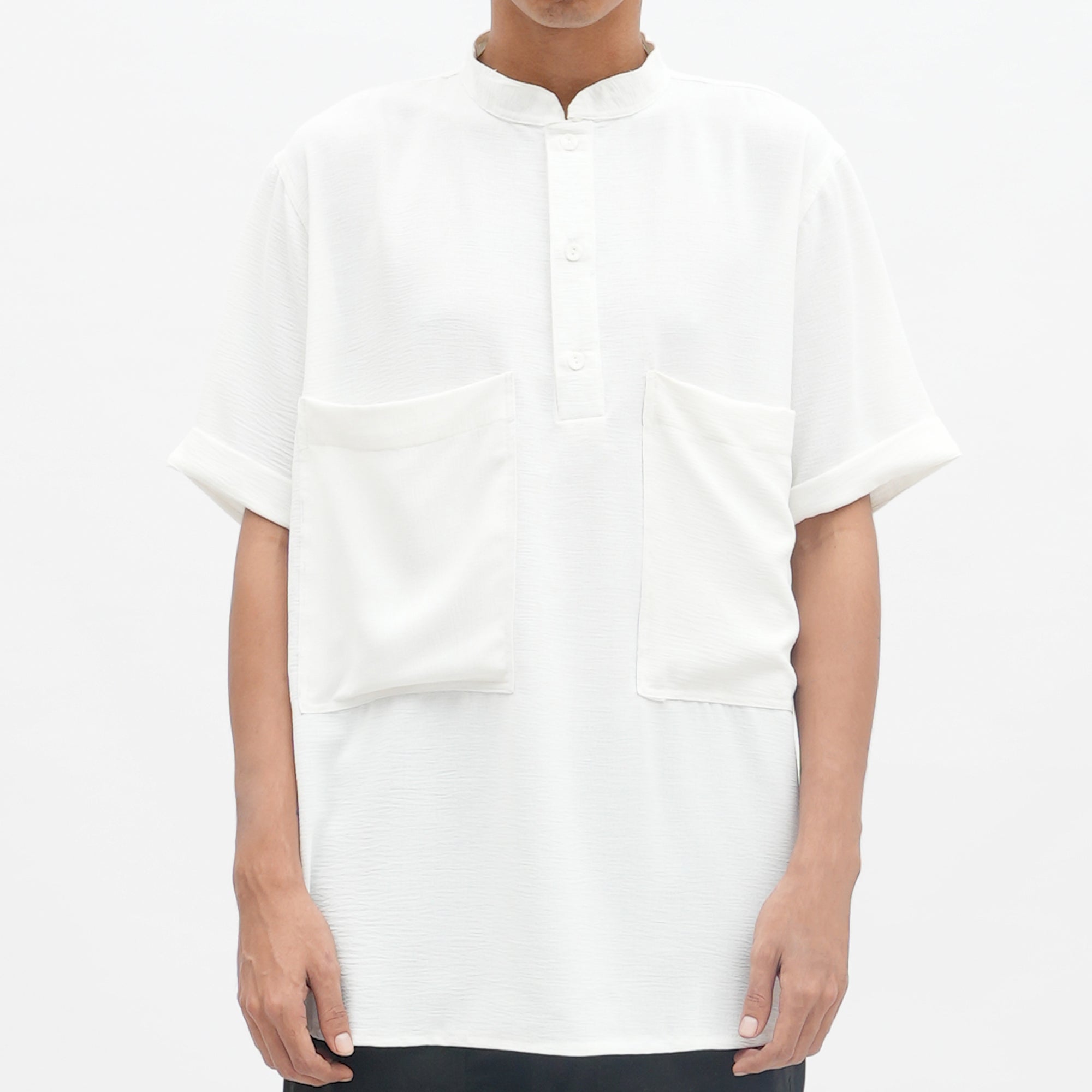 Roughneck KS205 Broken White Sulama Oversize Koko Shirt