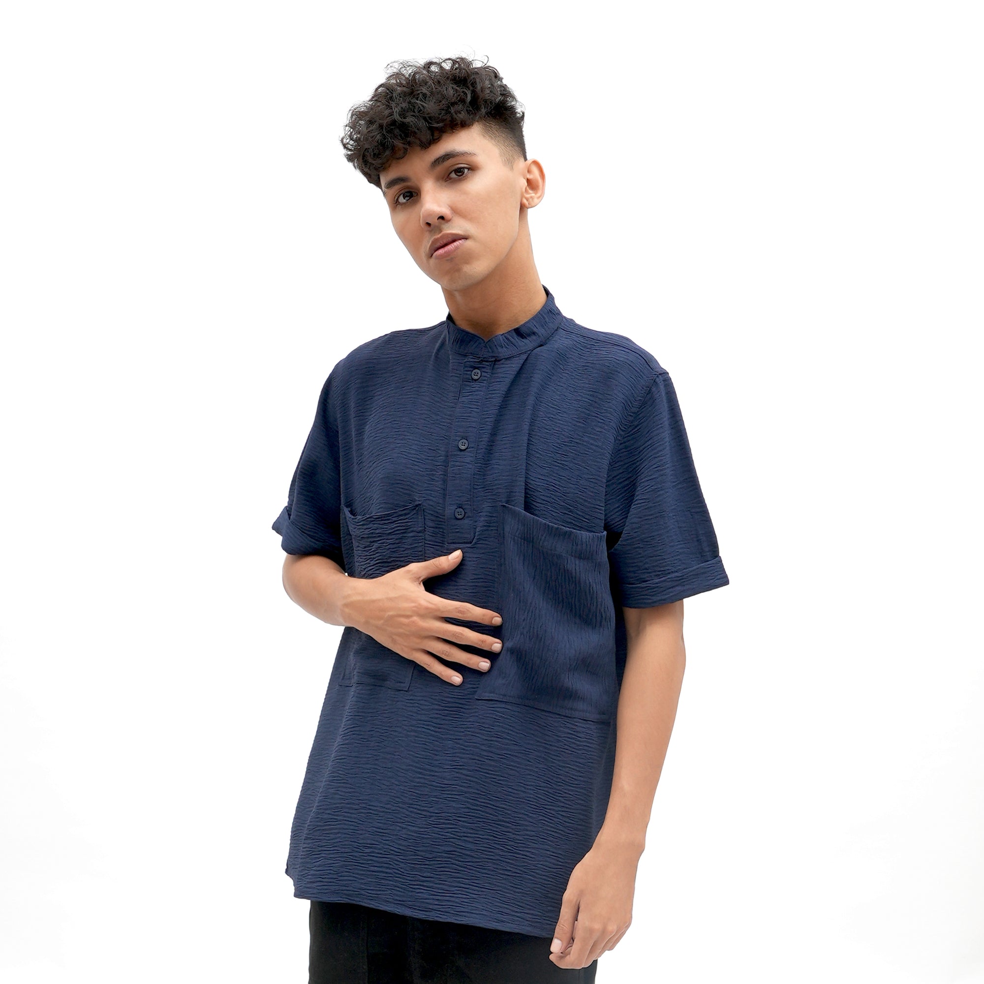 Roughneck KS206 Navy Sulama Oversize Koko Shirt