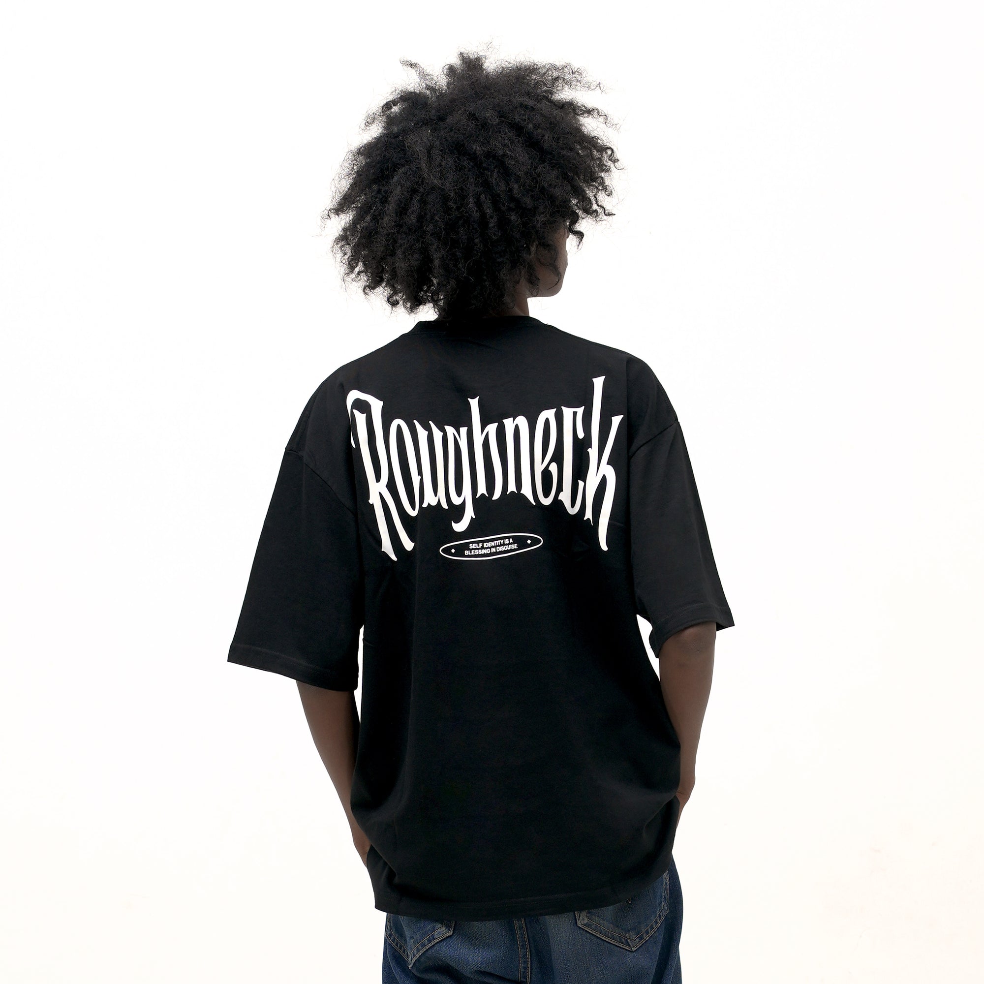 Roughneck OT156 Black Self Identity Oversize Tshirt