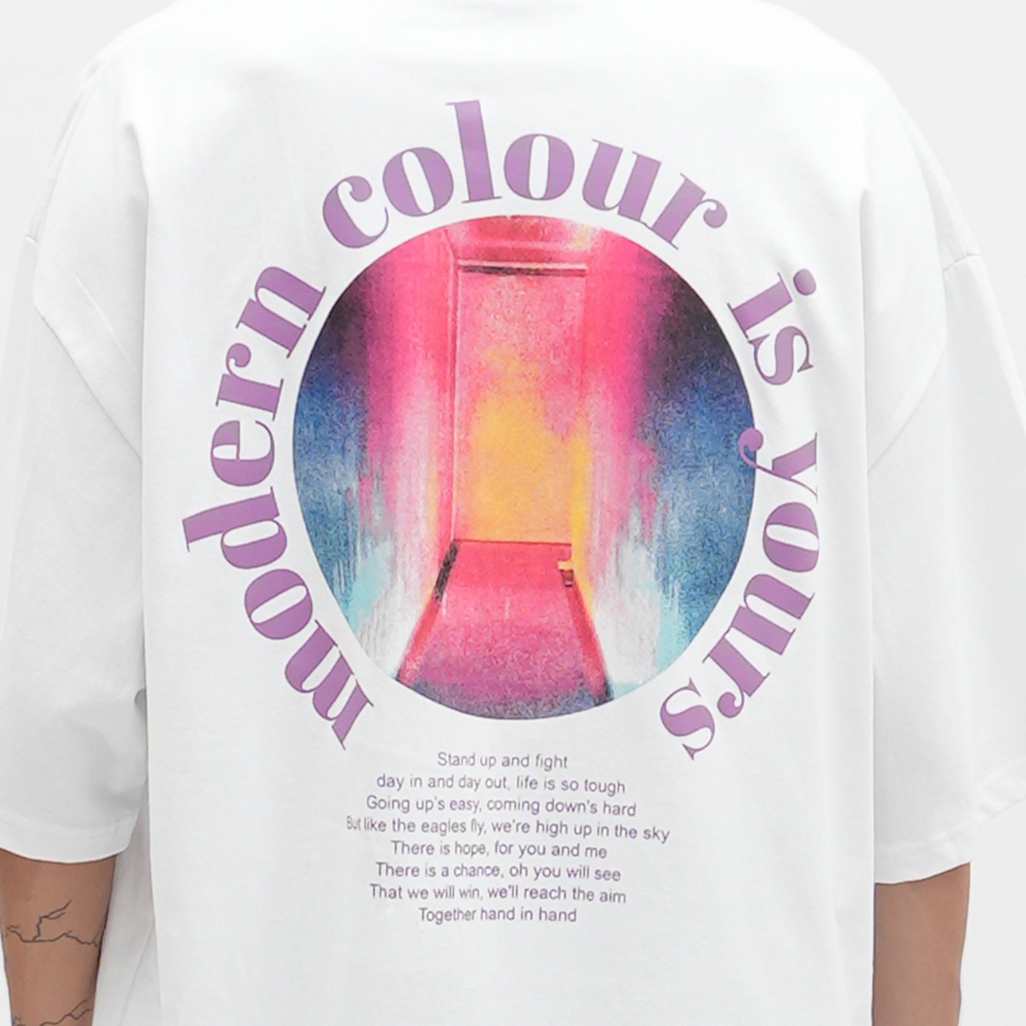 Roughneck OT158 White Modern Colour Is Your Oversize Tshirt