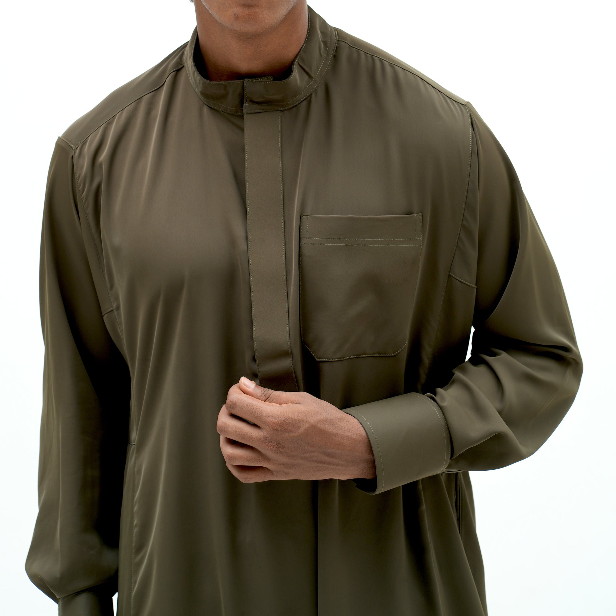 Roughneck GS014 Green Military Al-Thawb Gamis Shirt