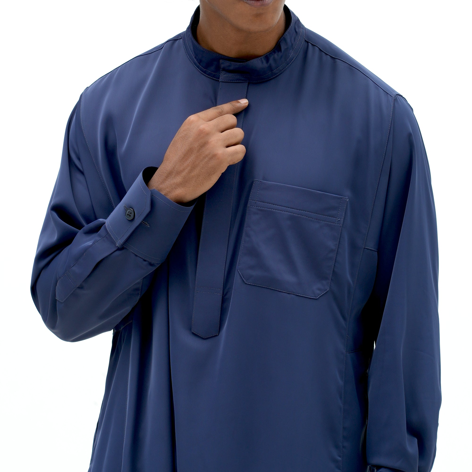 Roughneck GS016 Dark Denim Al-Thawb Gamis Shirt