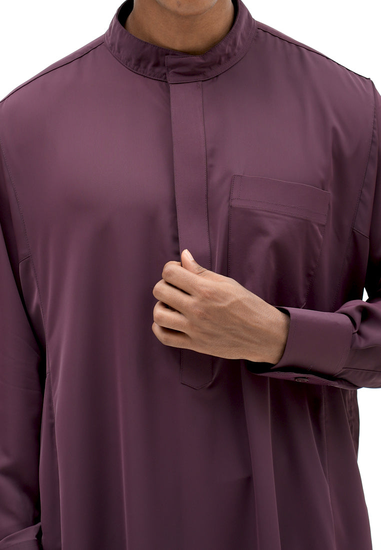 Roughneck GS017 Dark Maroon Al-Thawb Gamis Shirt