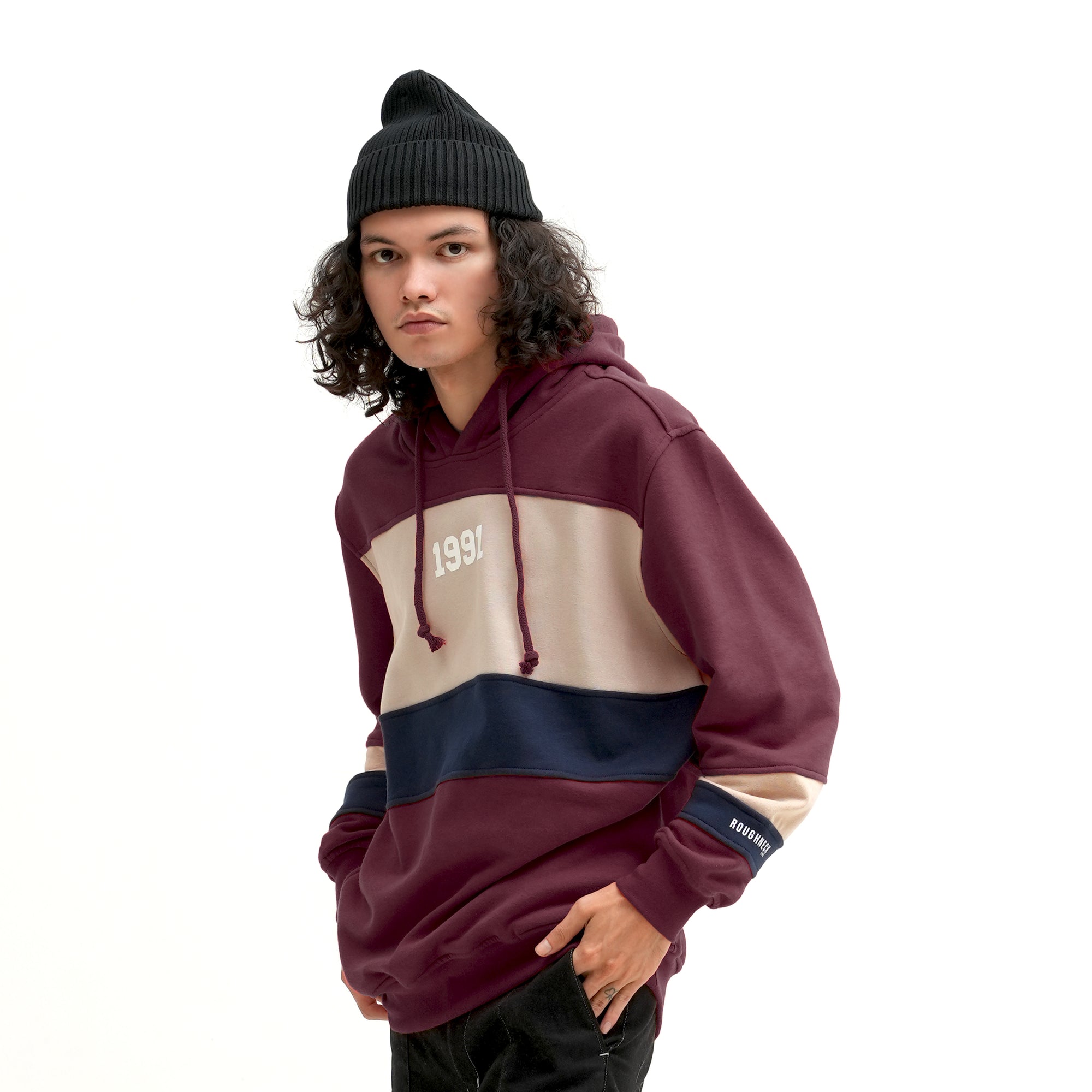 Roughneck H1031 Maroon Polarised 1991 Hoodie