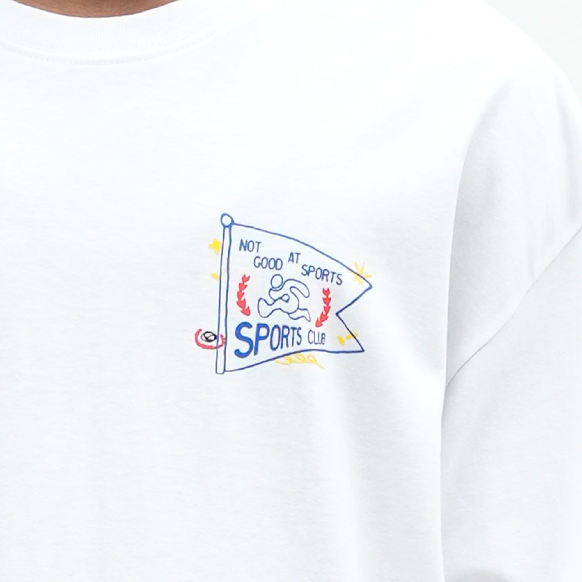 Roughneck OT159 White Not Good At Sports Oversized Tshirt