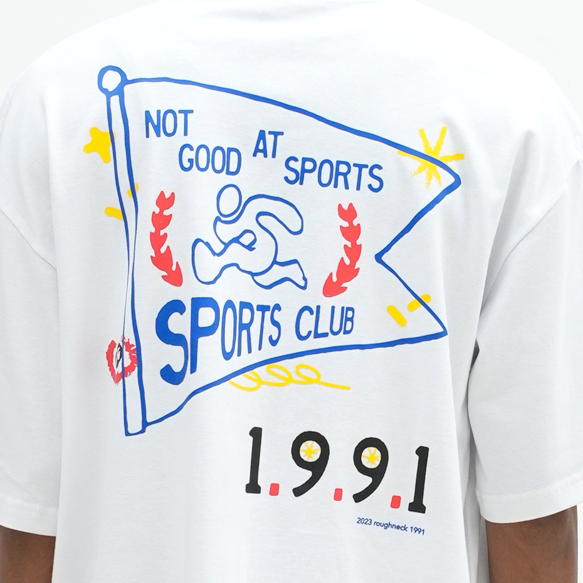 Roughneck OT159 White Not Good At Sports Oversized Tshirt