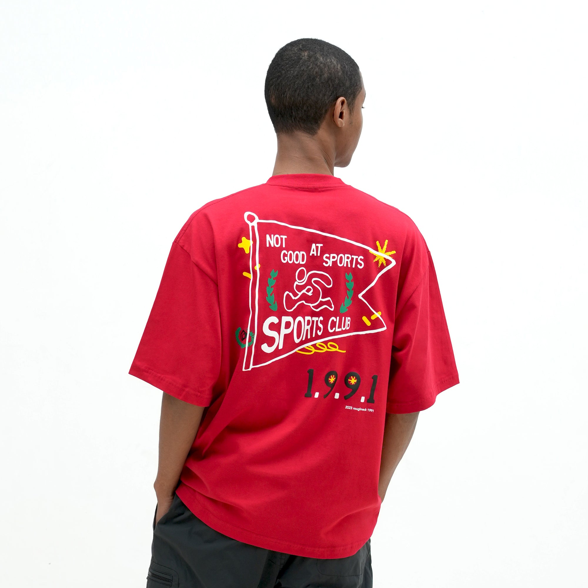 Roughneck OT160 Red Not Good At Sports Oversized Tshirt