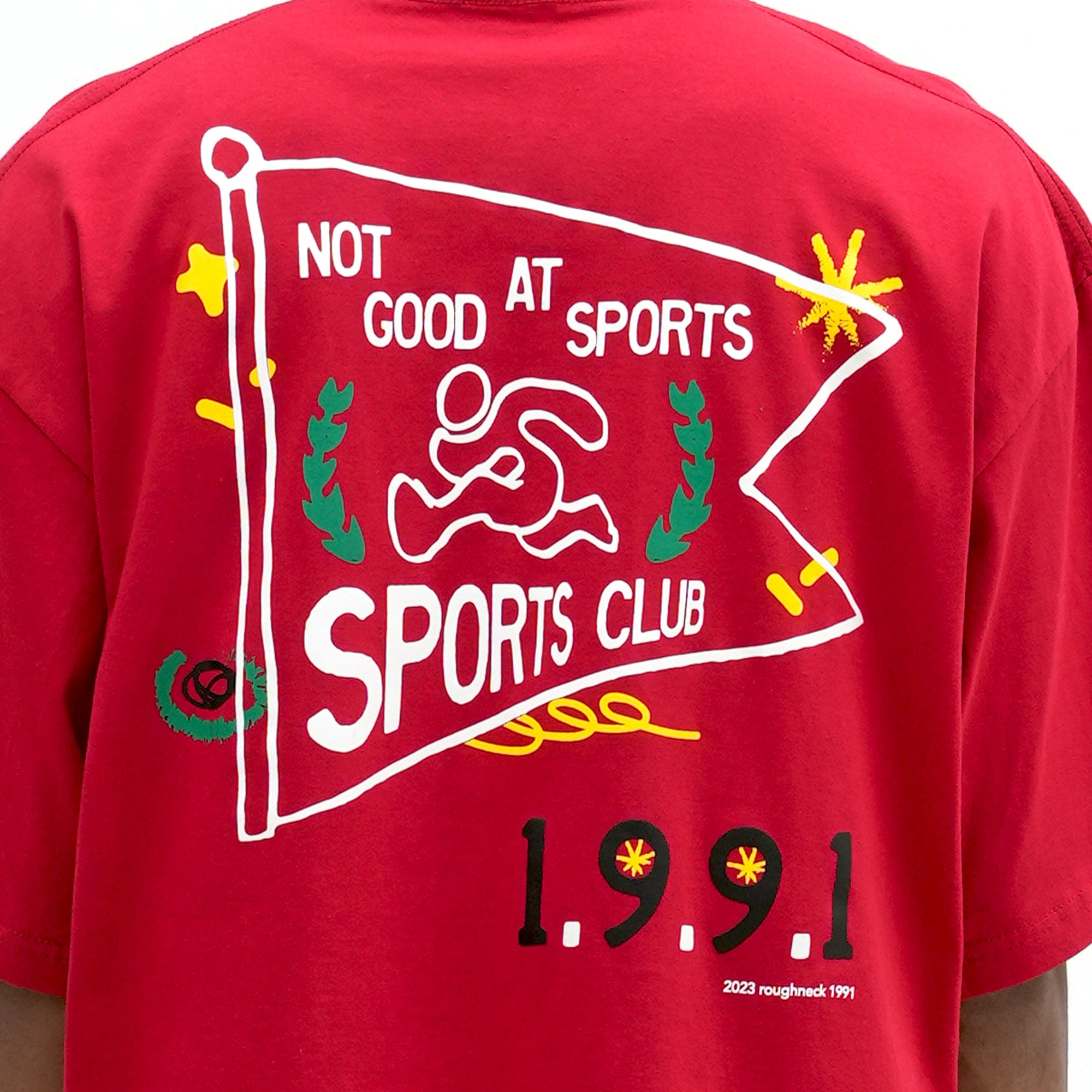 Roughneck OT160 Red Not Good At Sports Oversized Tshirt