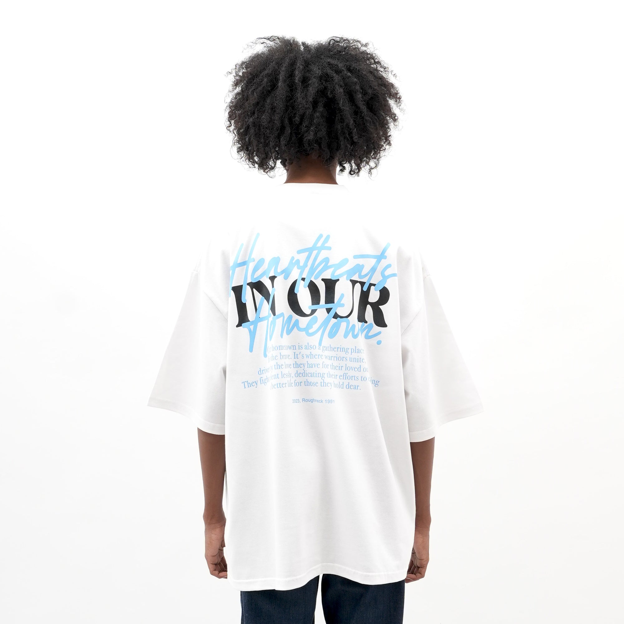 Roughneck OT163 White HomeTown For The Lovers Oversize Tshirt